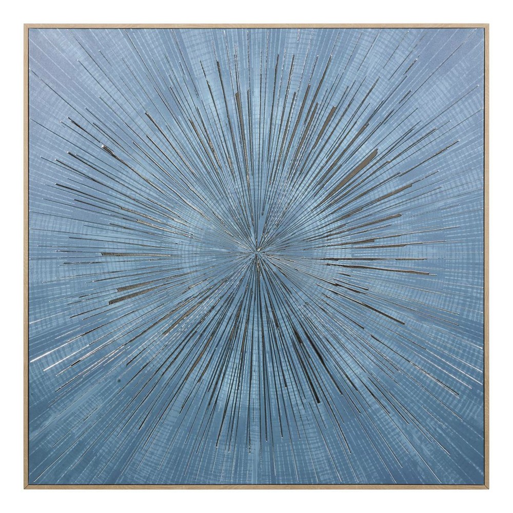 Toile stan 78x78cm bleu