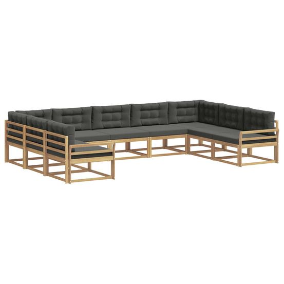 Ensemble de canapés d'extérieur 9 pc blanc et anthracite