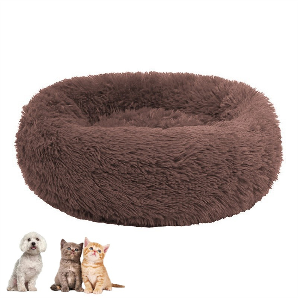 Grotte de lit pour chat 50cm brun foncé