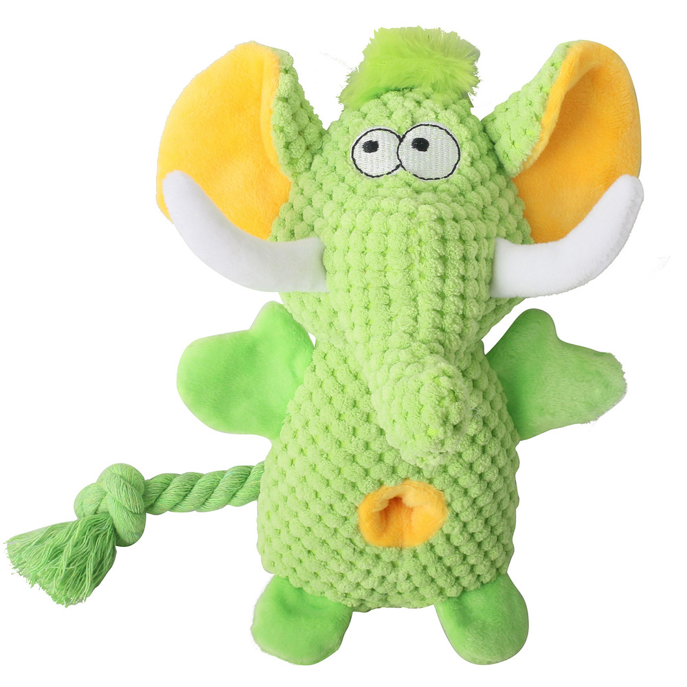 Jouet en peluche pour chien en forme d'éléphant dtopbuyage