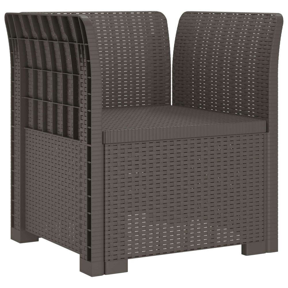 Fauteuil 1 place look rotin pp gris clair