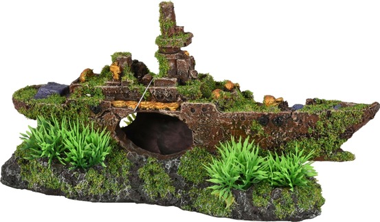 Décoration aquarium sous-marin épave cachettes poissons
