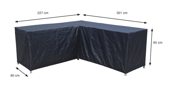 Housse en l pour salon d'extérieur coverit - 227/301x80xh65 cm