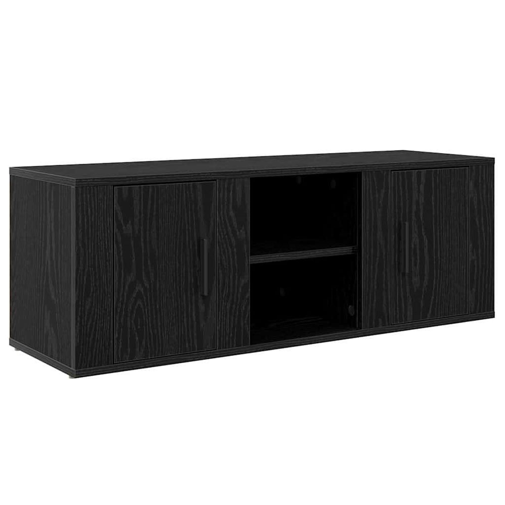 Meuble tv 100 x 31,5 x 35 cm chêne noir bois d'ingénierie