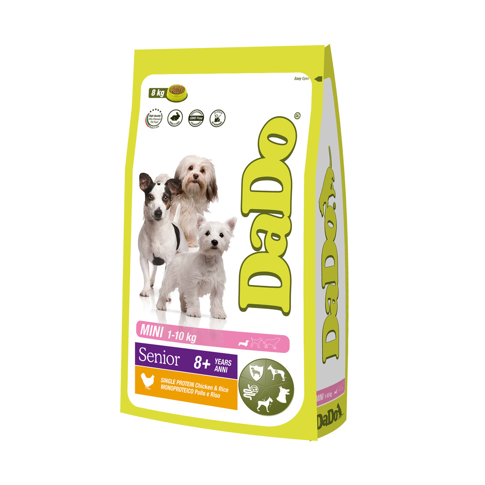 Senior mini breed chicken & rice 8 kg