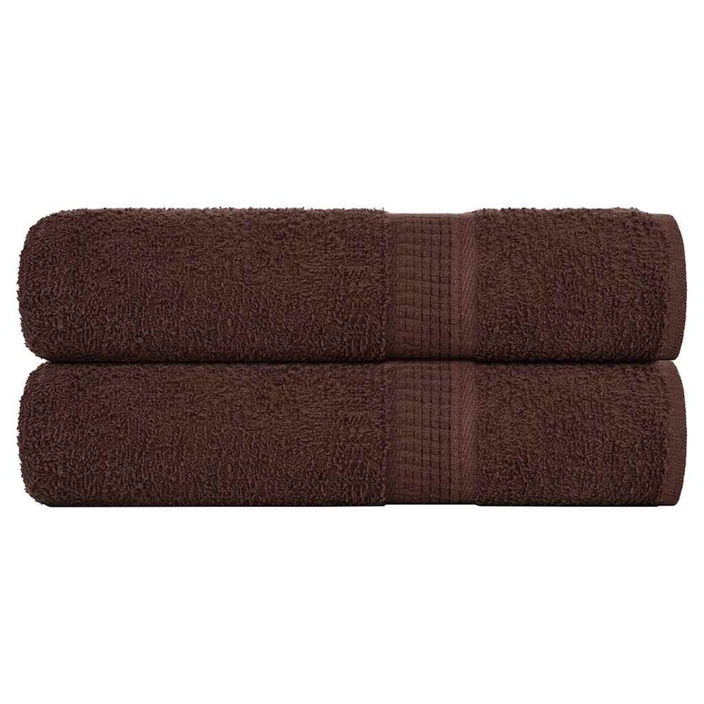 Serviettes de douche frogn 2 pcs marron 70x140 cm 360 g/m²