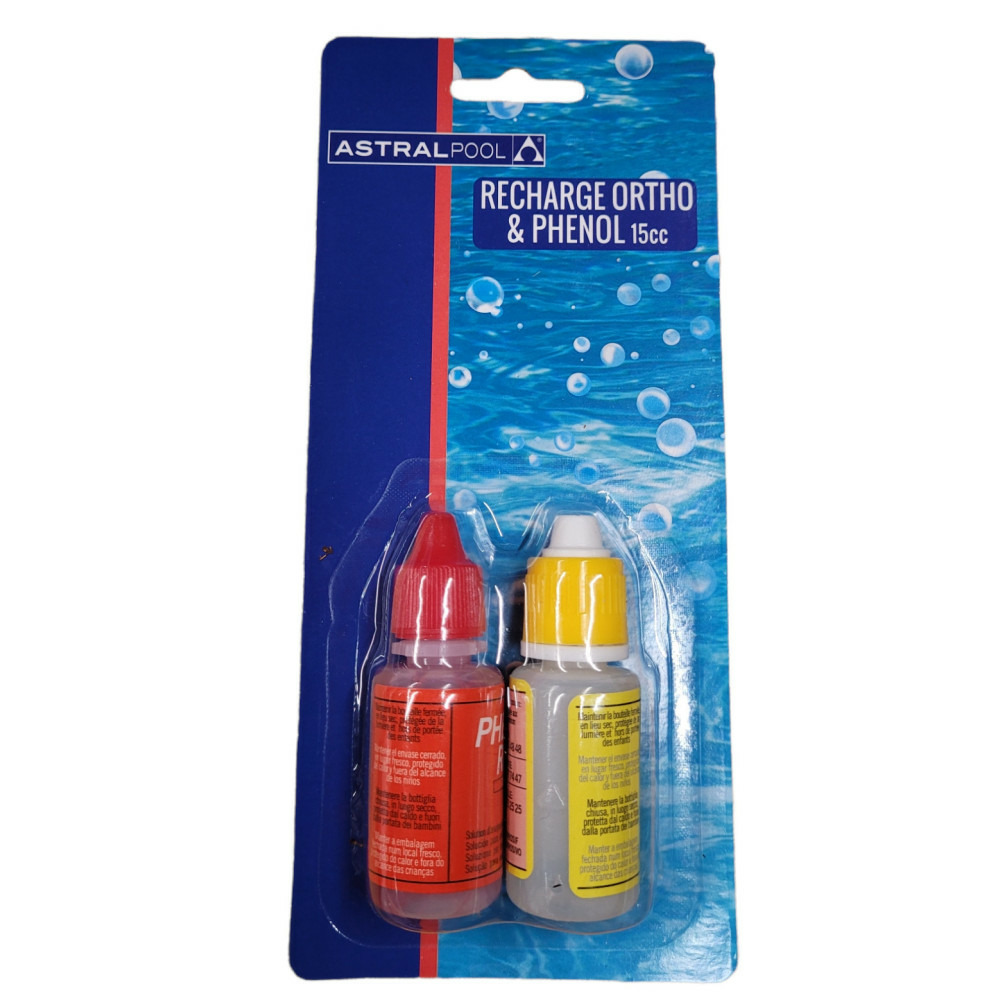 Recharge pour trousse d'analyse ph chlore piscine -