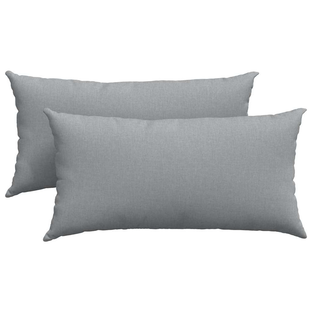 Coussins de canapé 2 pcs gris clair 80 x 40 cm tissu