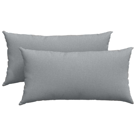 Coussins de canapé 2 pcs gris clair 80 x 40 cm tissu