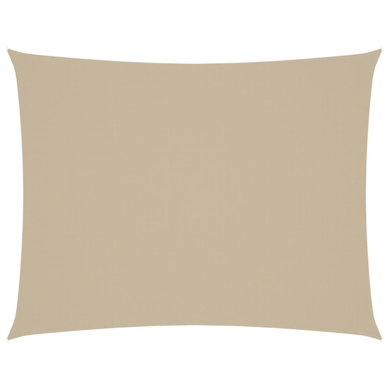 Voile de parasol tissu oxford rectangulaire 3x4,5 m beige
