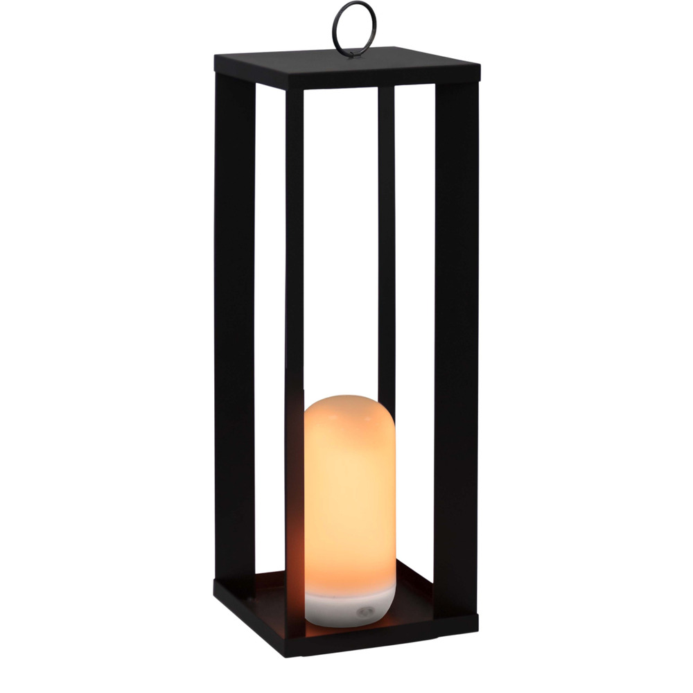 Lanterne de jardin en métal sur batterie siroco 50 cm