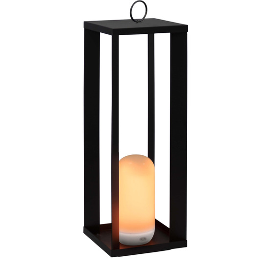 Lanterne de jardin en métal sur batterie siroco 50 cm