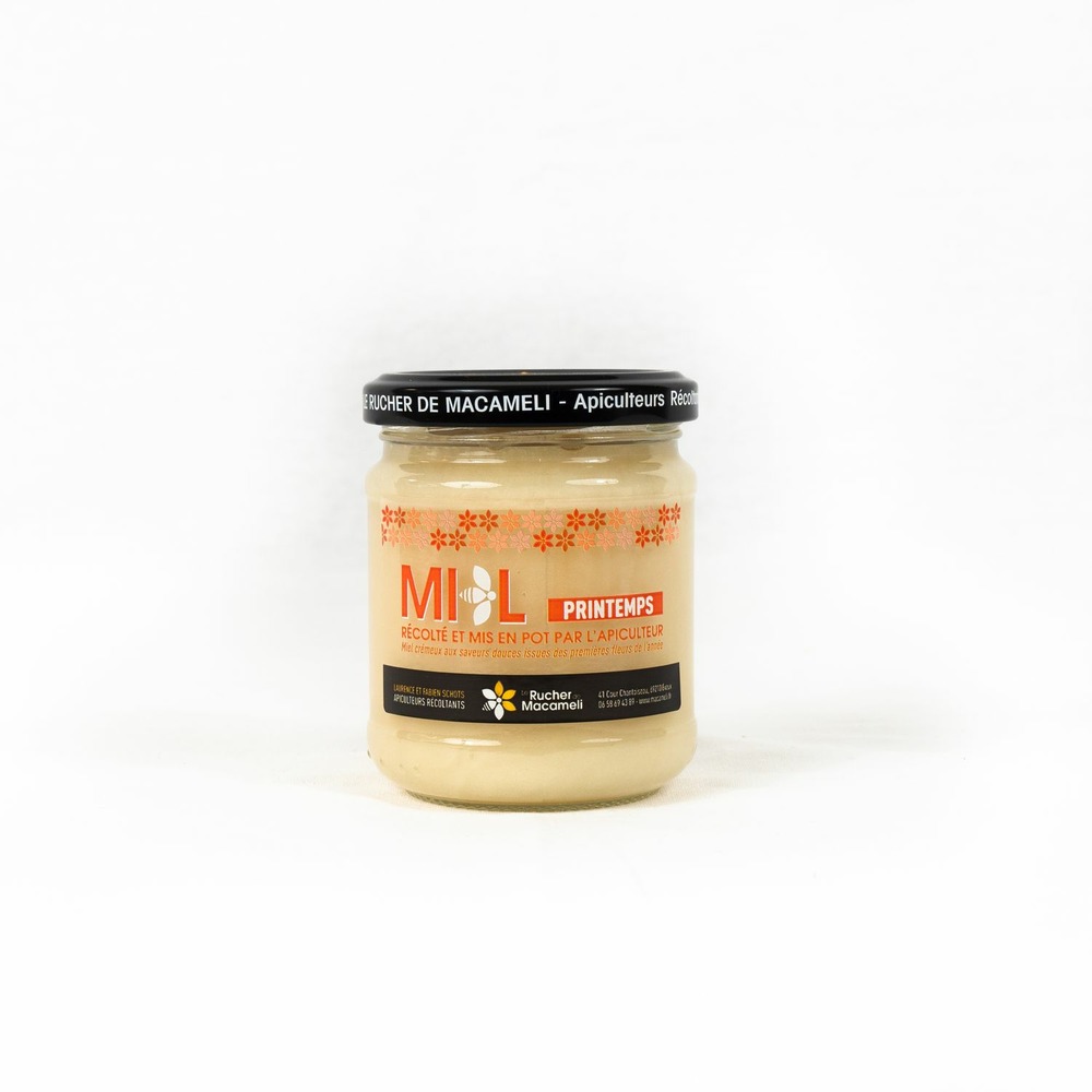 Miel de printemps - monts du lyonnais - rhône alpes - le rucher de macameli - pot 250g