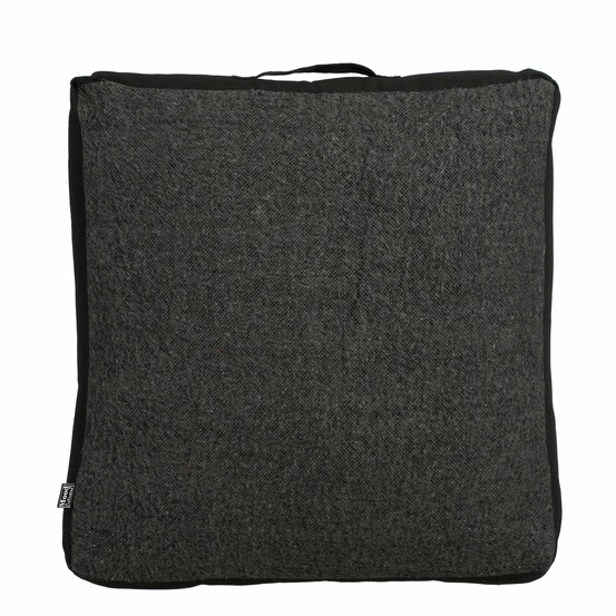 In the mood collection chrissy coussin de sol - l57 x l57 x h10 cm - coton recyclé - anthracite