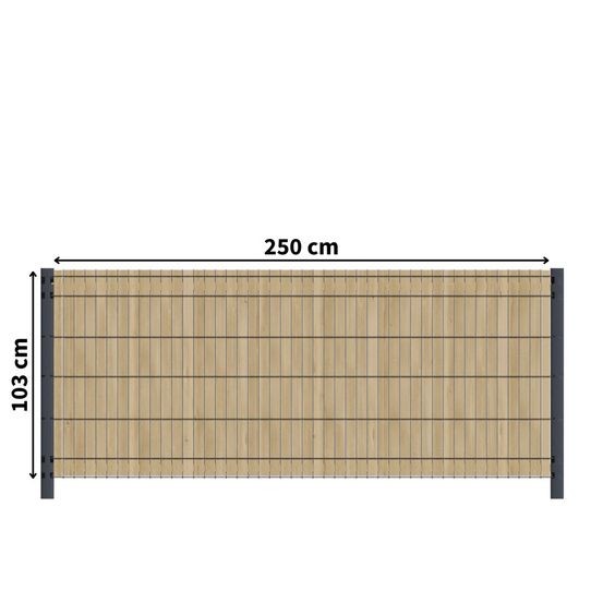 Kit occultation bois - l2,5 x h1,03m - epicea - autoclave - protege contre insecte & champignons - pose facile et rapide