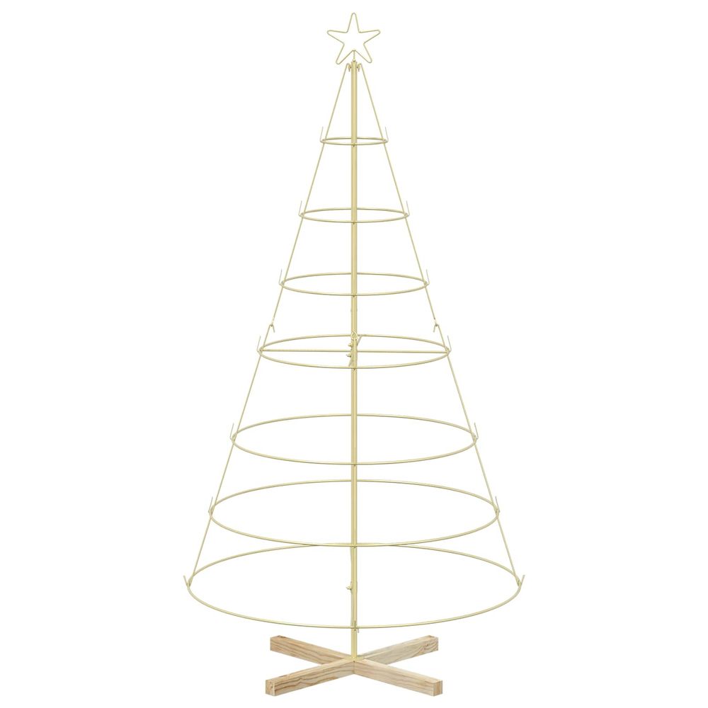 Arbre en cône de noël kuopio 180 cm acier doré