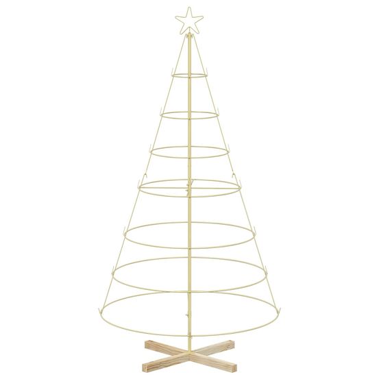 Arbre en cône de noël kuopio 180 cm acier doré