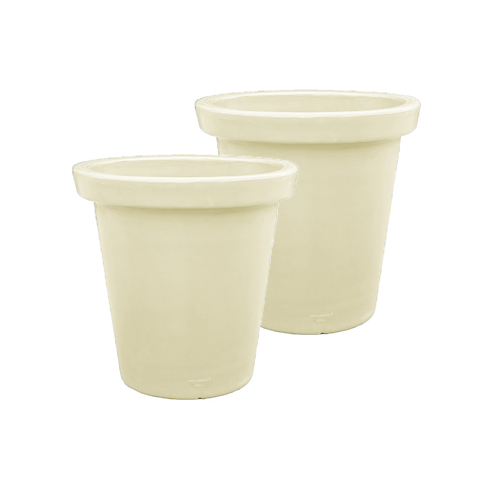 Pot de fleurs rond xxl delight 420l- lot de 2