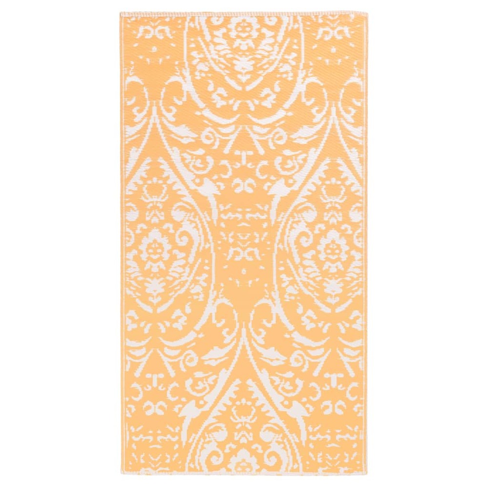 Tapis d'extérieur orange et blanc 160x230 cm pp