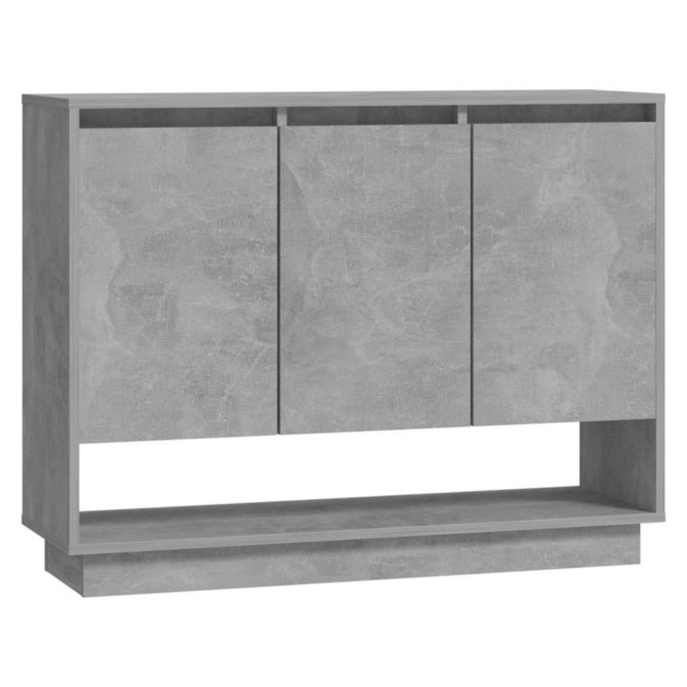 Buffet gris béton 97x31x75 cm bois d'ingénierie