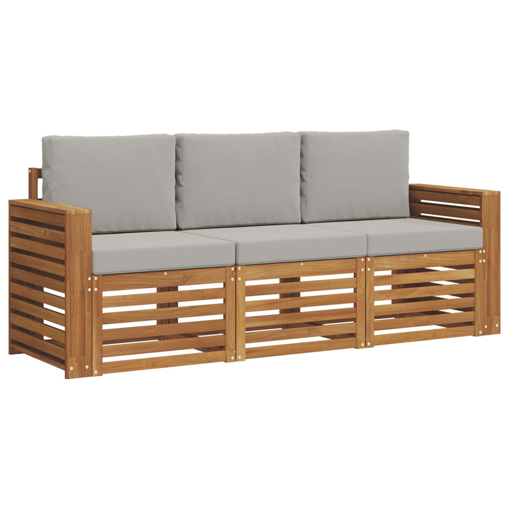 Ensembles de canapés avec coussin 3 pcs gris naturel et clair