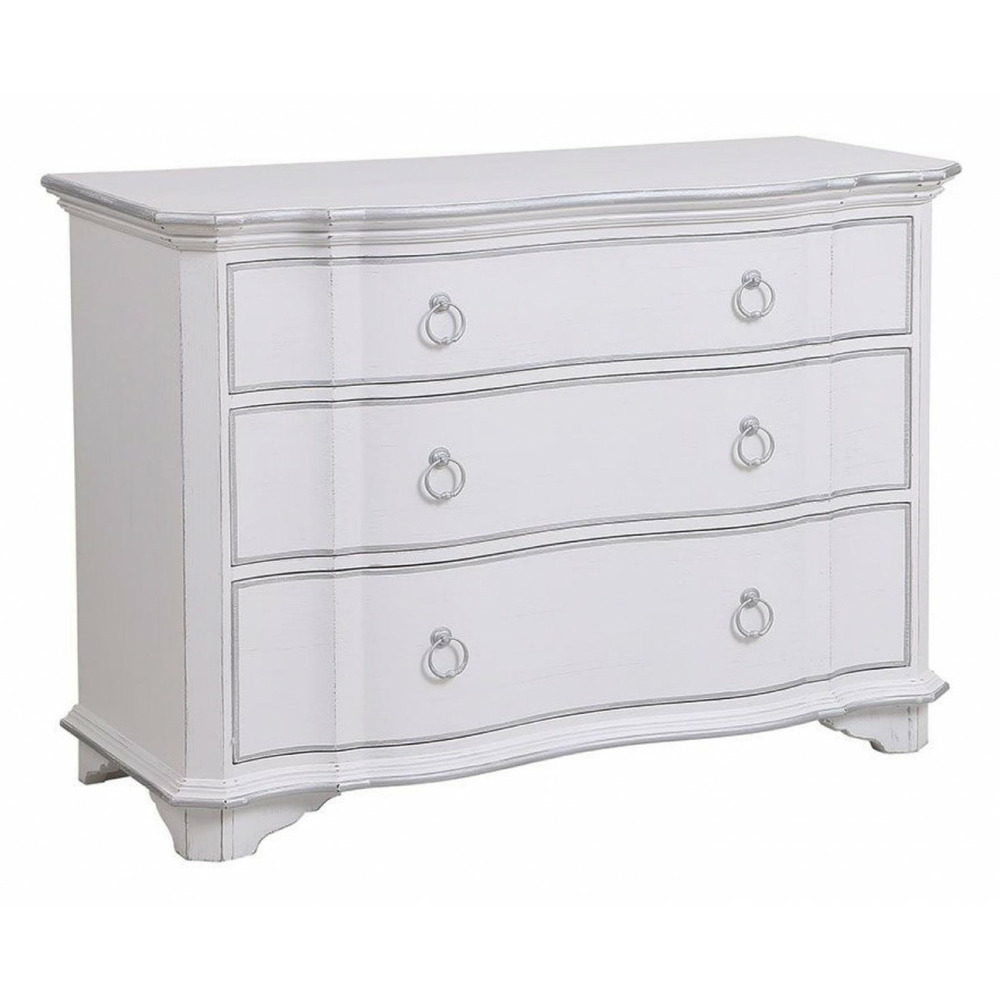 Commode 3 tiroirs mdf blanc - monceau interior's