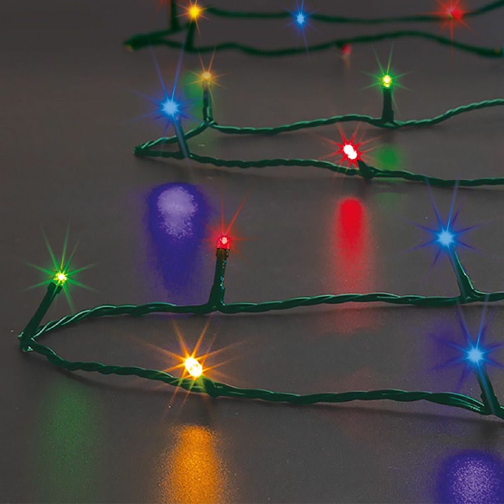 Guirlande lumineuse extérieur 8 m 80 led multicolore 8 jeux de lumière