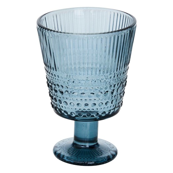 Verre à vin joa bleu d8,7xh12,8cm