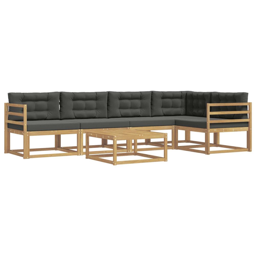Ensemble de canapés d'extérieur 6 pc blanc et anthracite
