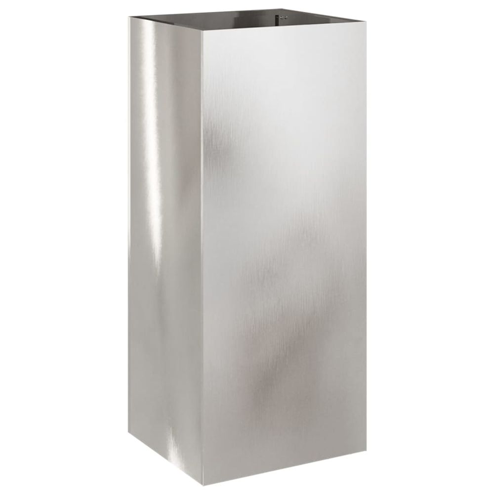 Jardinière d'extérieur argenté 32x29x75 cm acier inoxydable