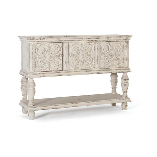 Console bois blanc - décoration d'autrefois