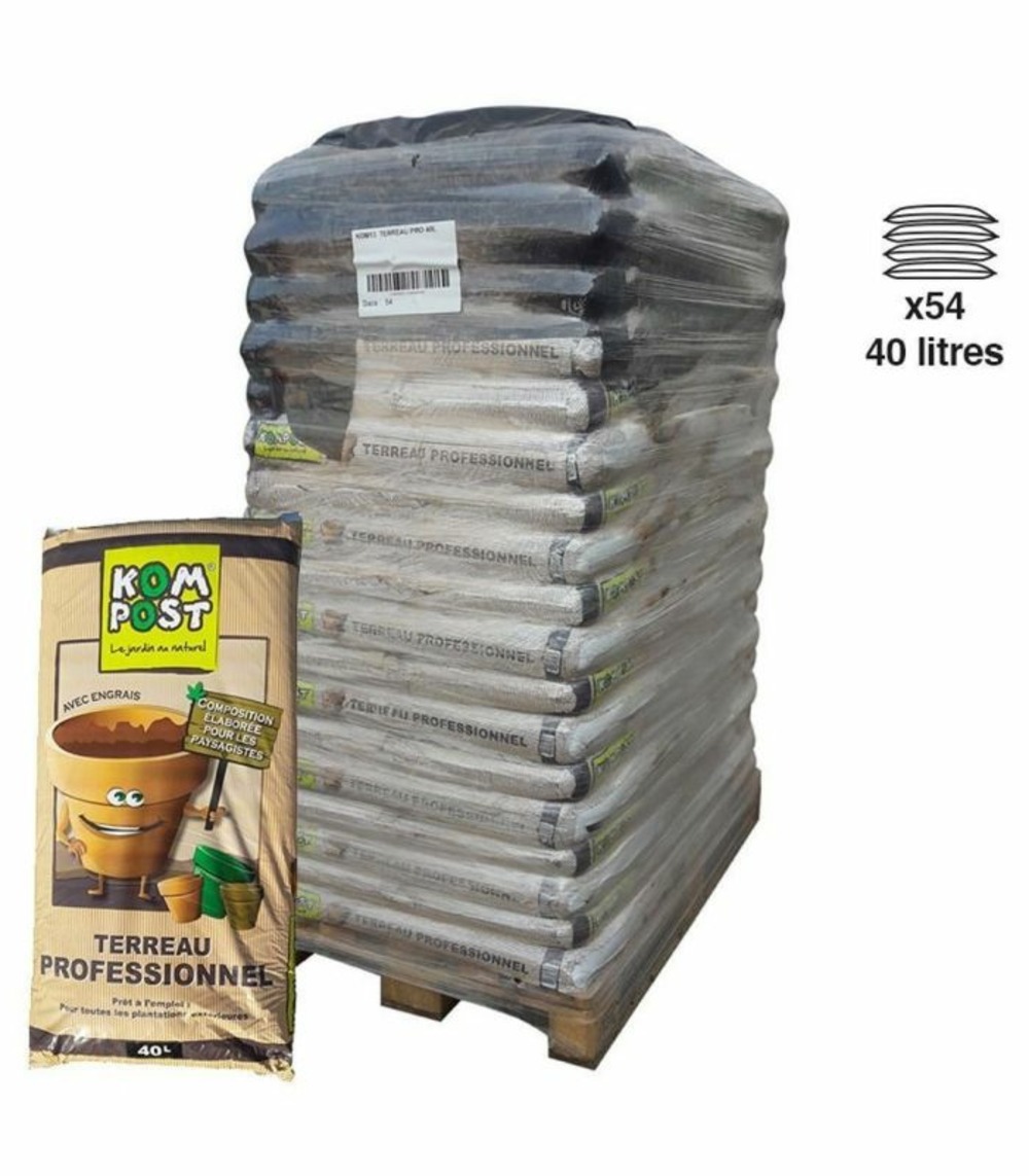 Terreau professionnel stimulateur plantation 54 sacs de 40 litres