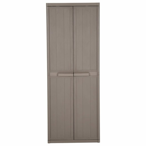 Armoire de rangement jardin marron 65x45x172 cm pp aspect bois