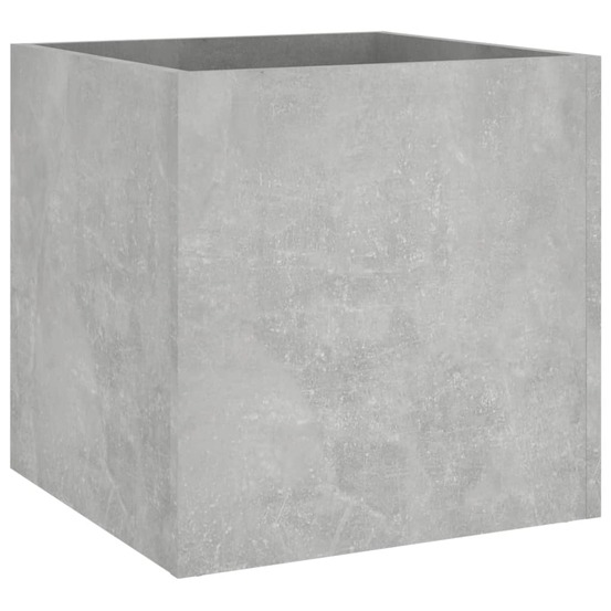 Jardinière gris béton 40x40x40 cm bois d'ingénierie