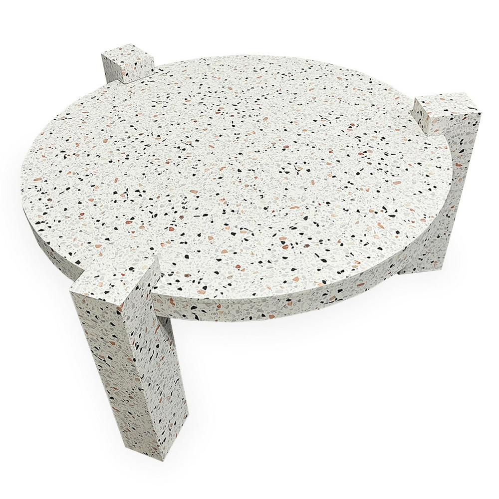 Table basse effet terrazzo 
