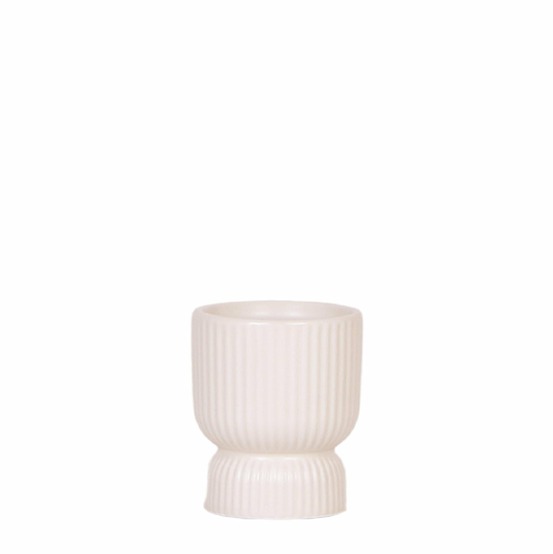 Pot décoratif diabolo travertine