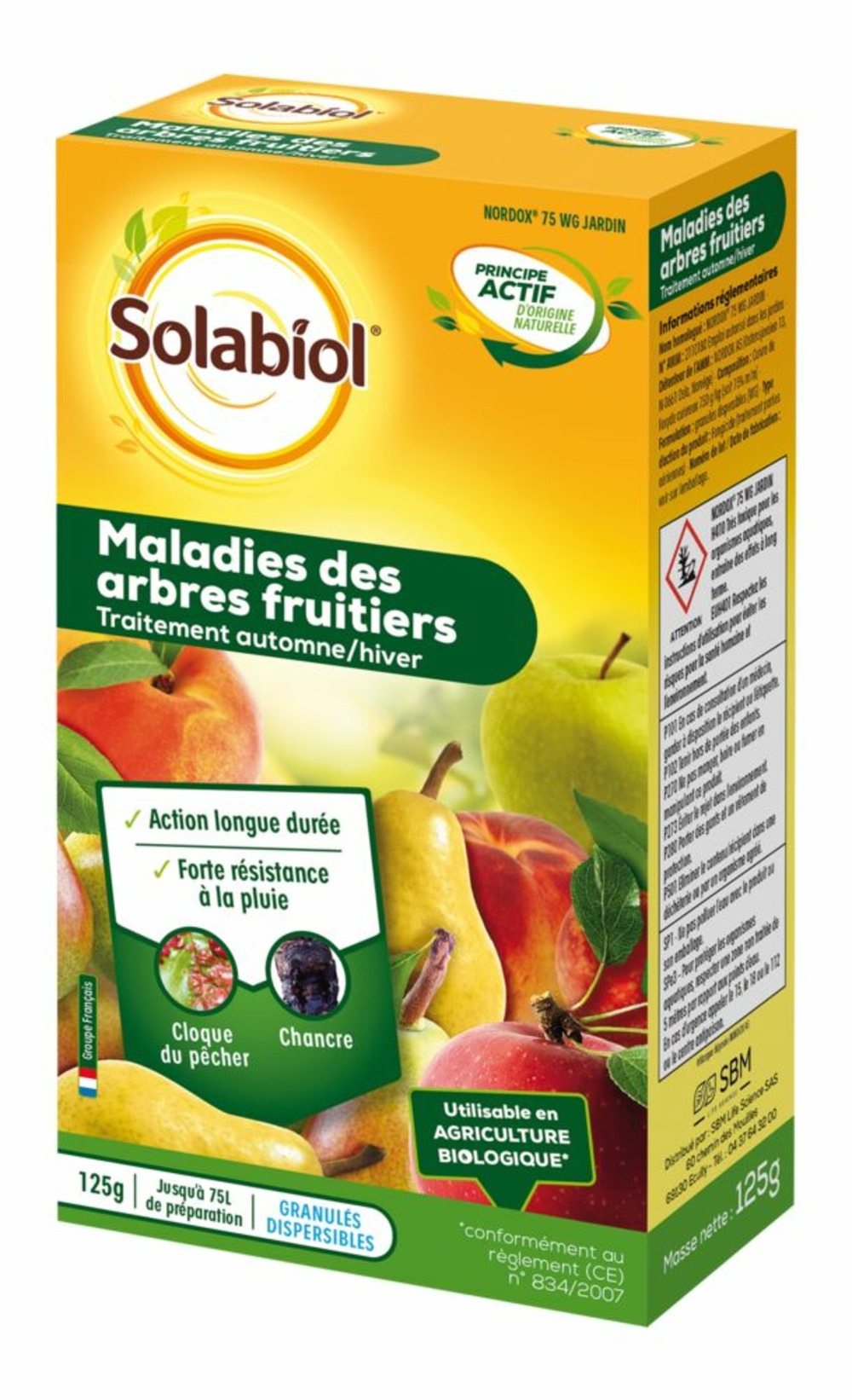 Sonord125 - maladies des arbres fruitiers - 125g - lutte contre mildou, bactériose