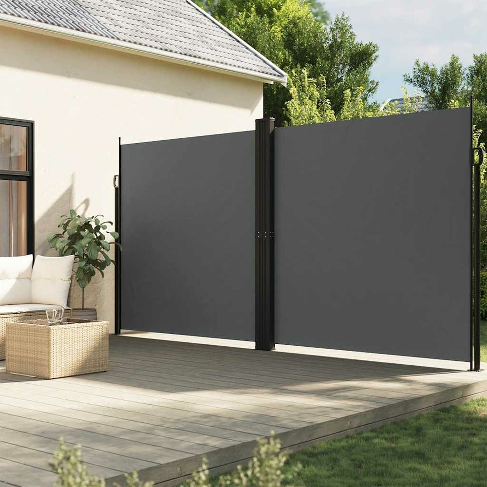 Auvent latéral rétractable anthracite 200x1200 cm