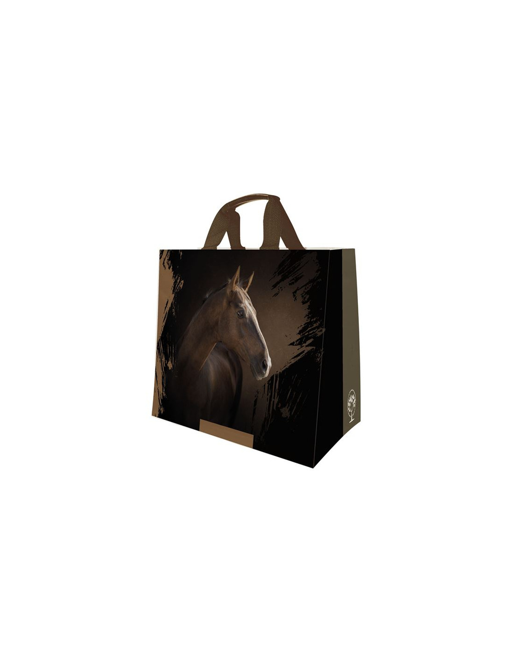 Sac cabas polypro tisse chevaux 33l dim.43+20x38cm - sphere