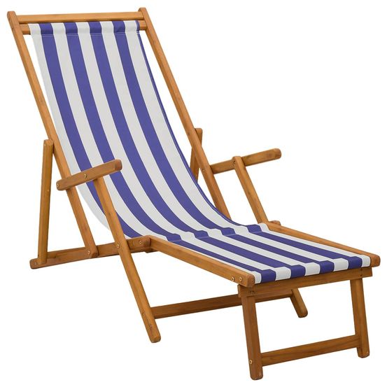 Chaise longue pliante 3 position bois d'eucalyptus massif bain de soleil