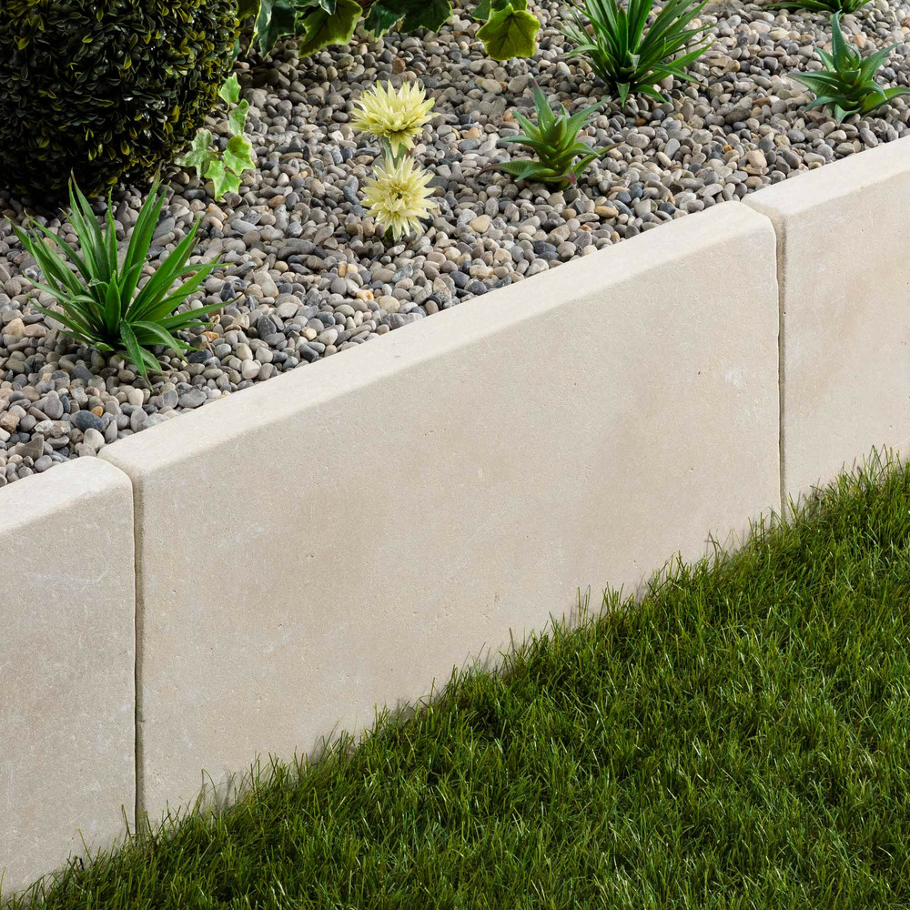 Bordure de jardin pierre de l'atlas beige 61x33x5 cm (à l'unité) - ro'ma nature