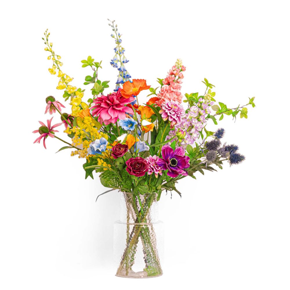 Bouquet de fleurs artificielles aux couleurs vives - h 90 cm