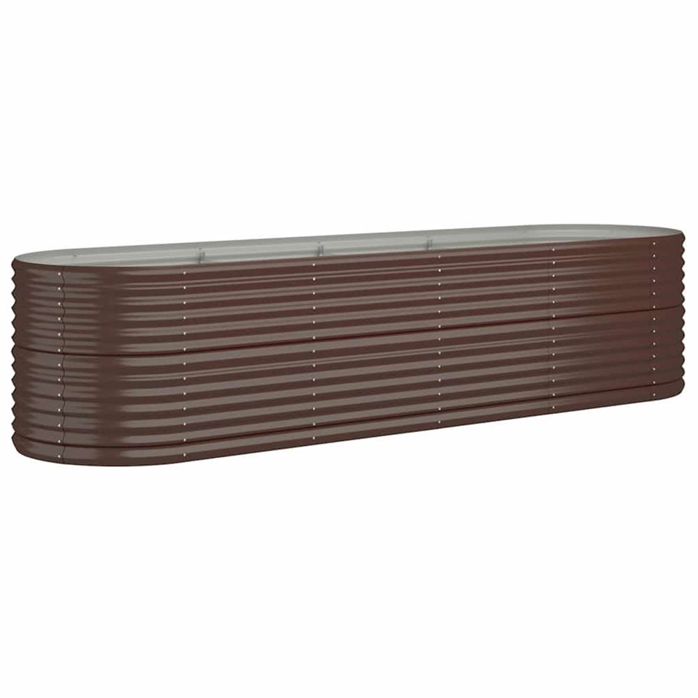 Lit surélevé de jardin acier galvanisé marron