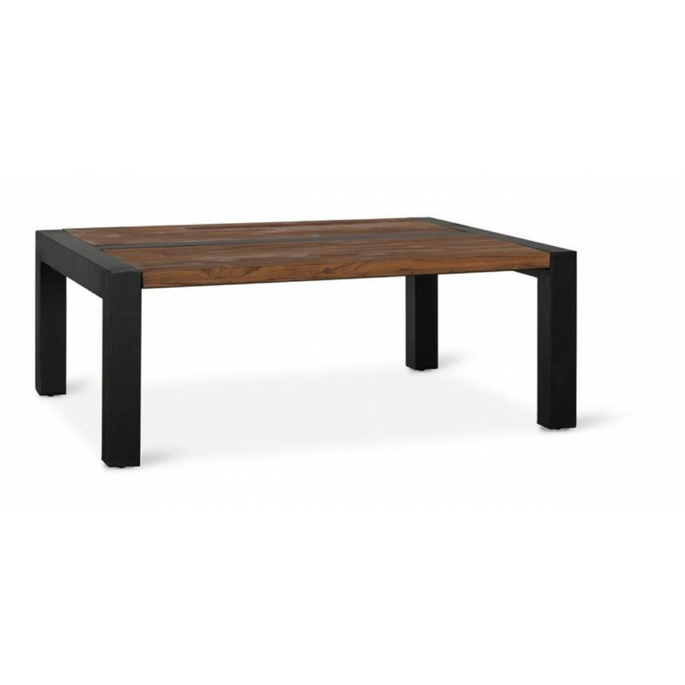 Table basse bois-métal marron - décoration d'autrefois