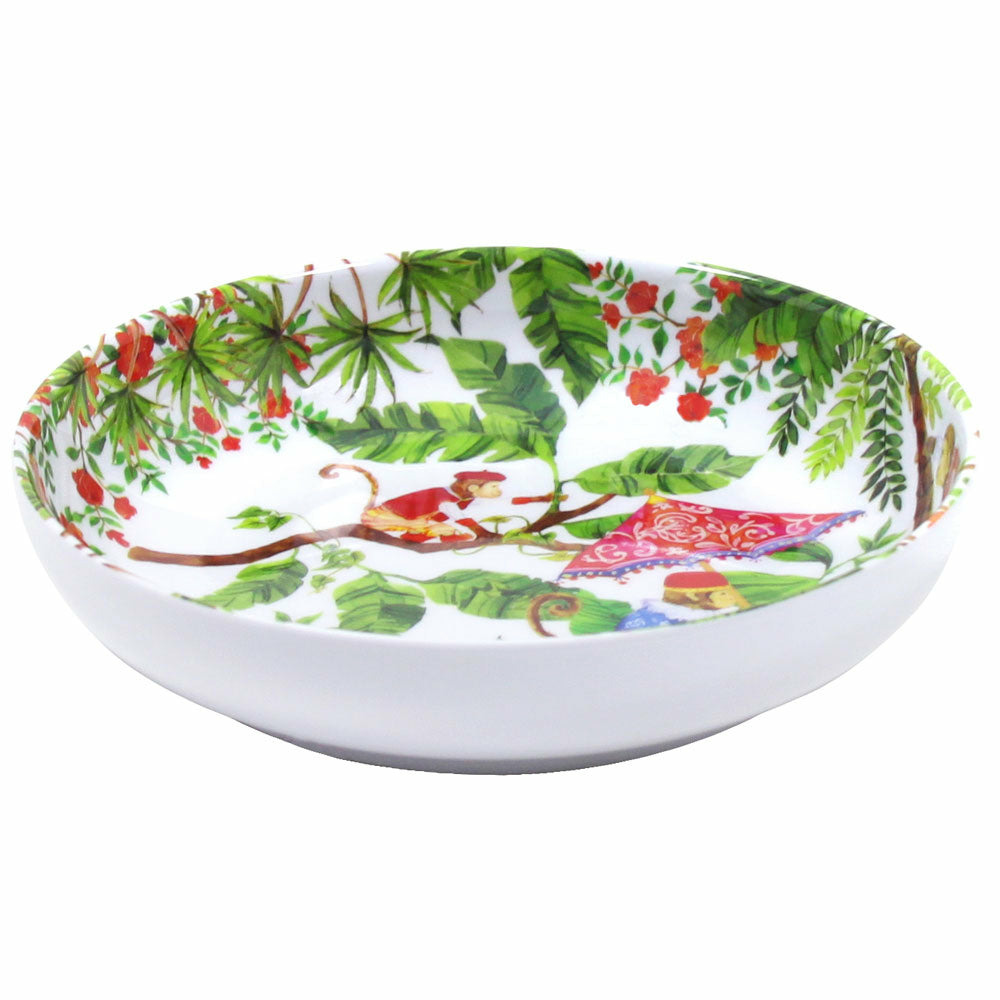 Assiette creuse mélamine pure -20 cm - singes de bali