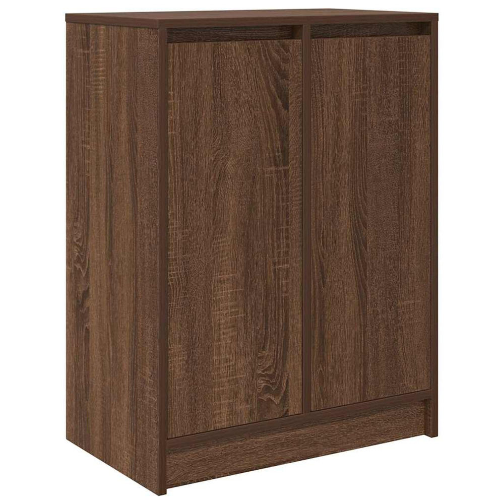 Armoire à chaussures chêne marron 57x34x76 cm bois d'ingénierie