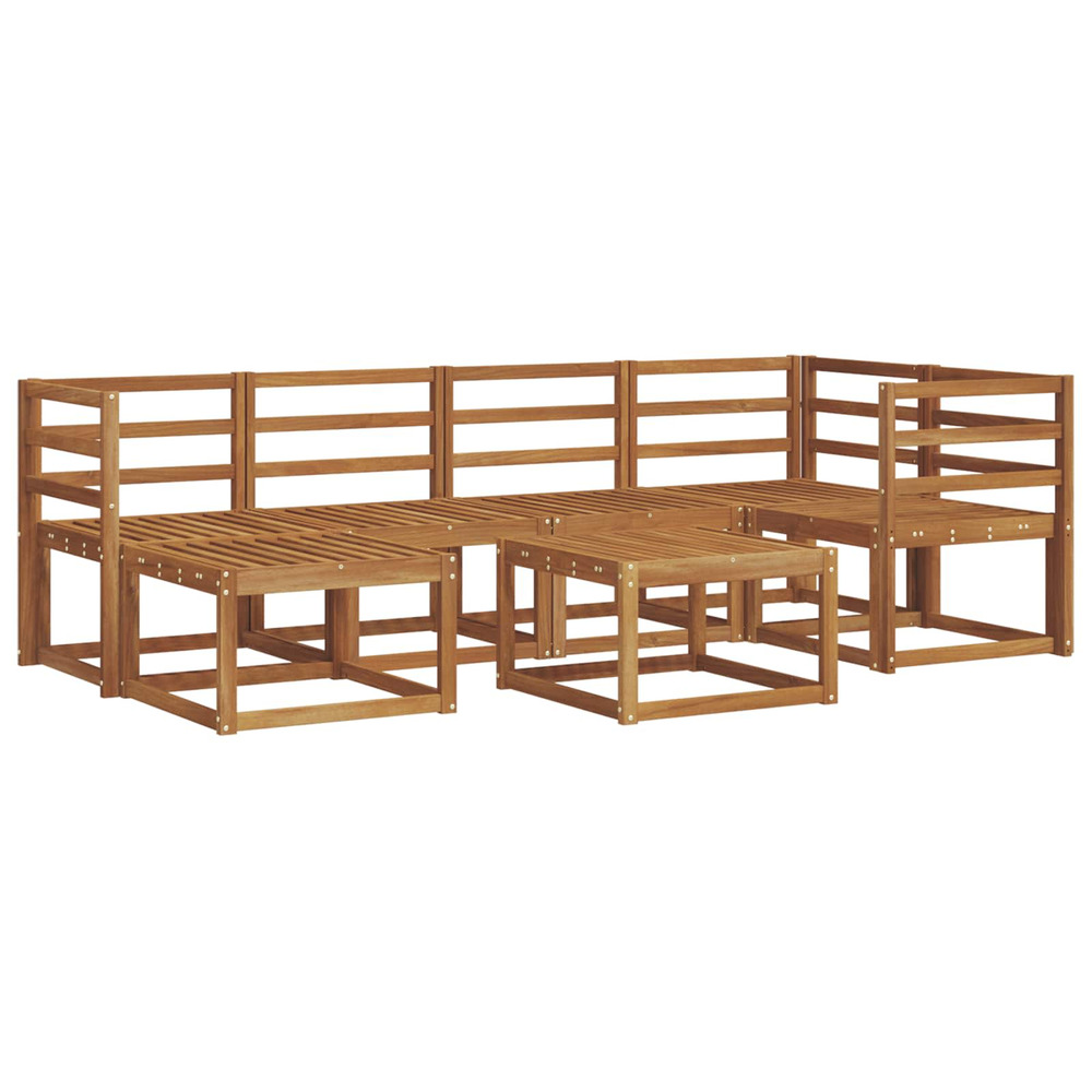 Ensemble de canapés d'extérieur naturel bois d'acacia massif