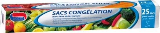 Sac congelation pm 18x25cm