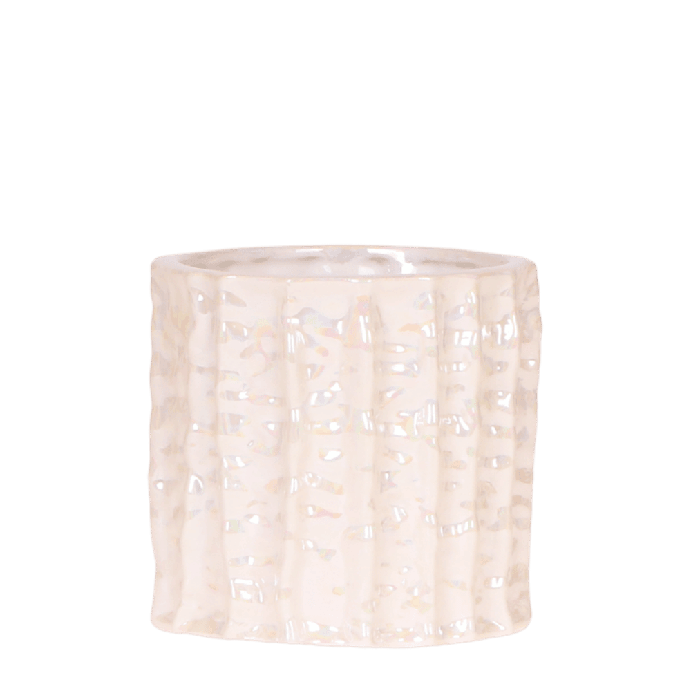 Cache-pot oyster nacré - ø9 cm x h10,5 cm
