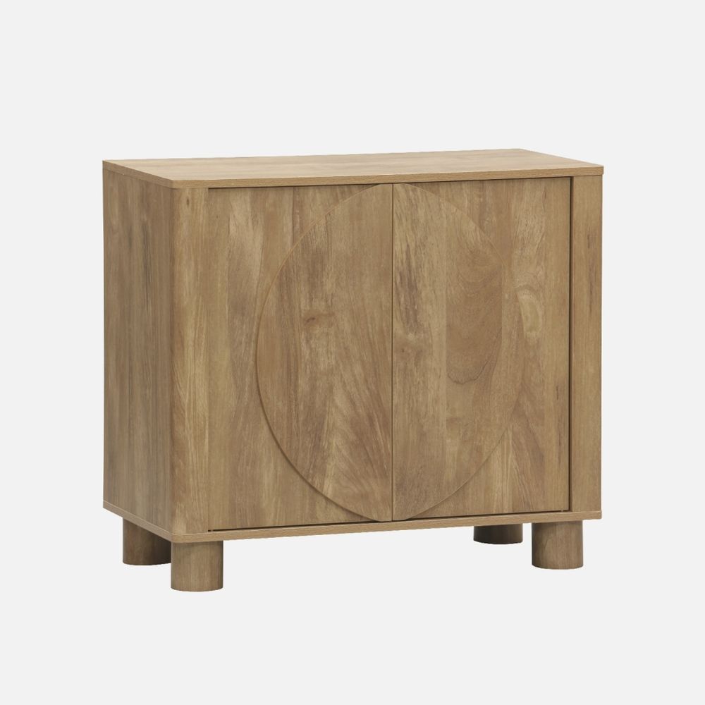 Buffet décor bois 2 portes réversibles 80cm pondi
